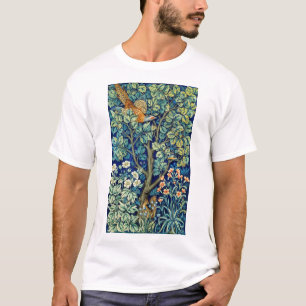 Djur och blommor, skog, William Morris T Shirt