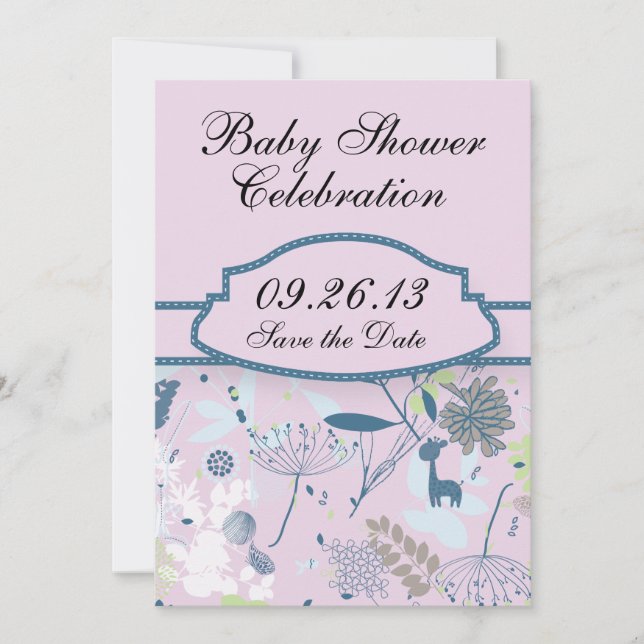 Djur och blommor spara datumet (Framsida)