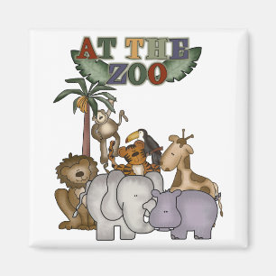 Djur på de Zootshirtsna och gåvorna Magnet