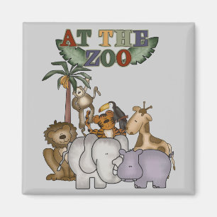 Djur på de Zootshirtsna och gåvorna Magnet