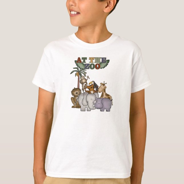 Djur på de Zootshirtsna och gåvorna Tee Shirt (Framsida)