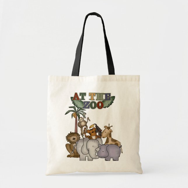 Djur på de Zootshirtsna och gåvorna Tygkasse (Framsidan)