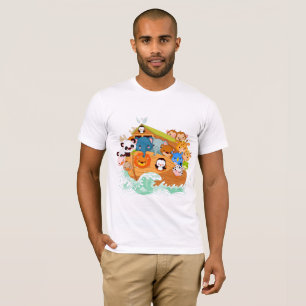 Djur på Noahs konstmanar T-tröja T-shirt