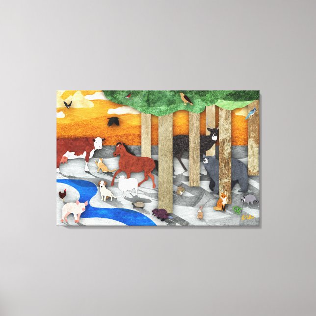 Djur på Tennessee Canvastryck (Framsida)