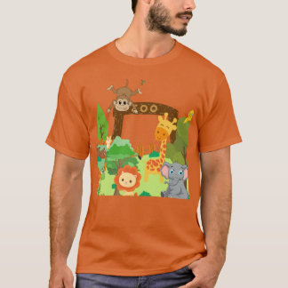 djur på zoo Design vän T Shirt
