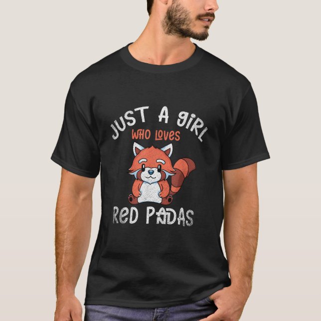 Djur Panda Björn Bambu Röd Panda T Shirt (Framsida)