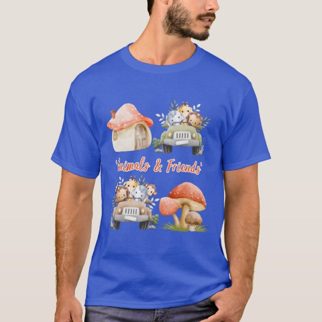 Djur presenterar flicka t shirt (Framsida)