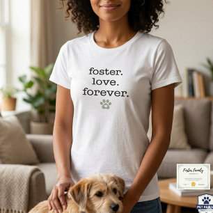 Djur Räddning Foster Kärlek För Evigt Tassavtryck T Shirt