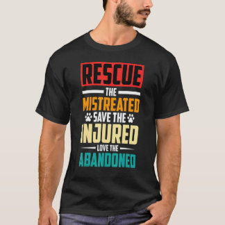 Djur räddning misshandlad katt räddare husdjur räd t shirt
