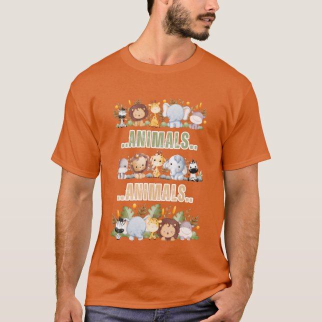 Djur retro t shirt (Framsida)