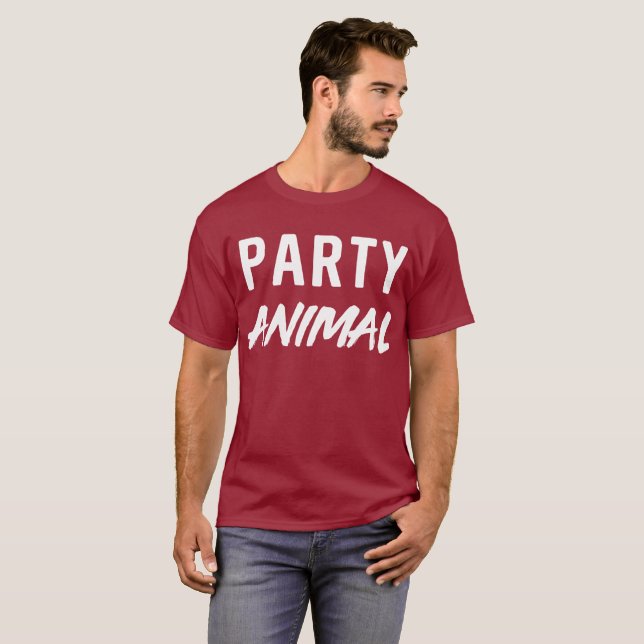 Djur rolig dricka humor för party t-shirt (Hel framsida)