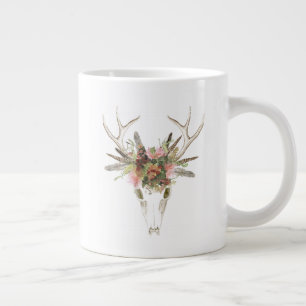 Djur Skalle & Blommor Jumbo Mugg