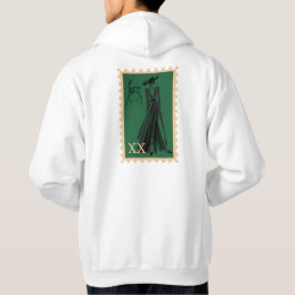 Djur skelett & Elegant Kvinnlig Dräkt Frimärke XX Hoodie