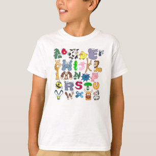 Djur skjorta för alfabet T Shirt