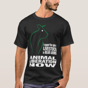Djur skjorta för befrielsesvart T T-shirt