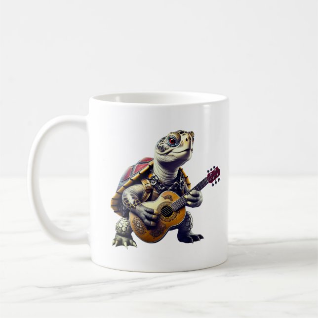 Djur Sköldpadda Tecknad Karikatyr Kaffemugg (Vänster)