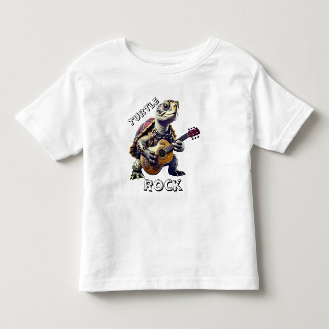 Djur Sköldpadda Tecknad Karikatyr T Shirt (Framsida)