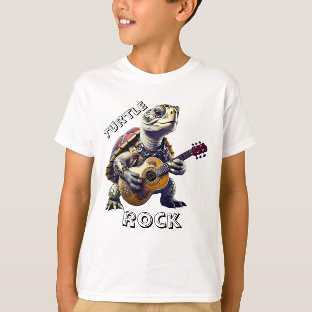 Djur Sköldpadda Tecknad Karikatyr T Shirt (Framsida)