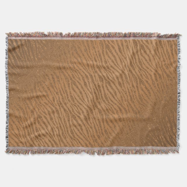 Djur Skriv ut Brown Glitter Glam Filt (Framsidan)