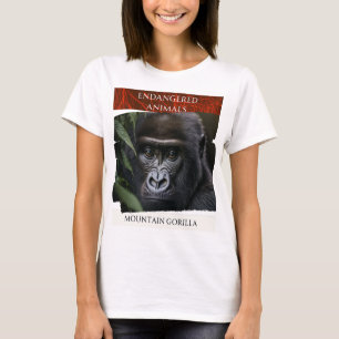 Djur som är utrotningshotade - bergsgorilla t shirt