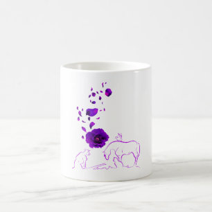 Djur som de också serverade Lila Poppy Memorial Kaffemugg