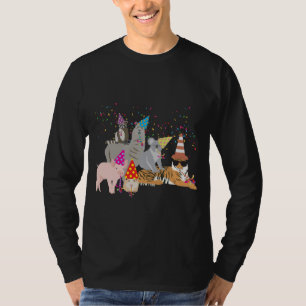 Djur som festar - söta djur som har en fest t shirt