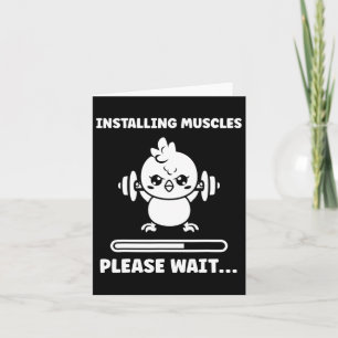 Djur som installerar muskler Fitness Bodybuilding Kort