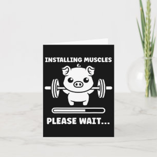 Djur som installerar muskler Fitness Bodybuilding Kort