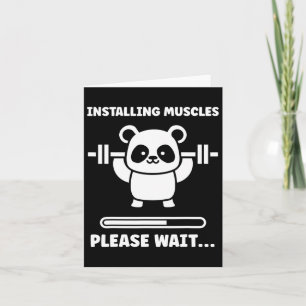 Djur som installerar muskler Fitness Bodybuilding Kort
