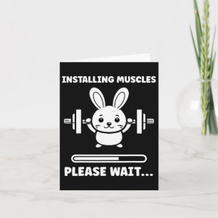 Djur som installerar muskler Fitness Bodybuilding Kort