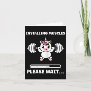 Djur som installerar muskler Fitness Bodybuilding Kort