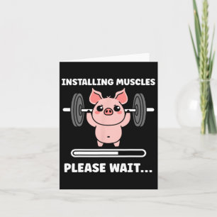 Djur som installerar muskler Fitness Bodybuilding Kort