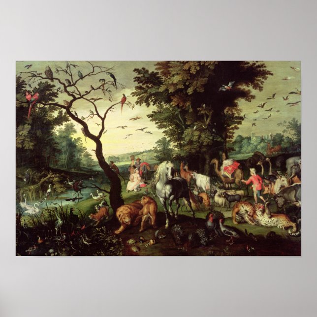 Djur som kommer in i Noahs Ark Poster (Framsidan)