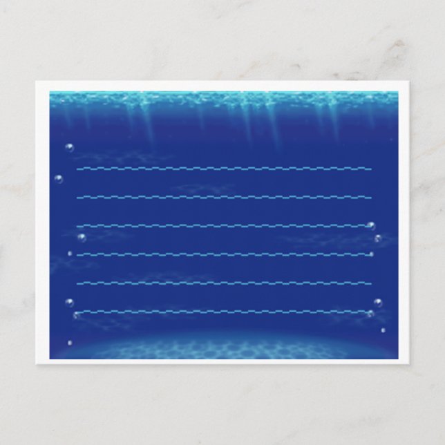 Djur som korsar nedre strandvatten i New Löv Vykort (Framsida)