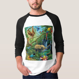 Djur som lever tillsammans dekorativ kudde t shirt