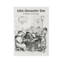 Djur som samlar på den Paris cafen - rolig