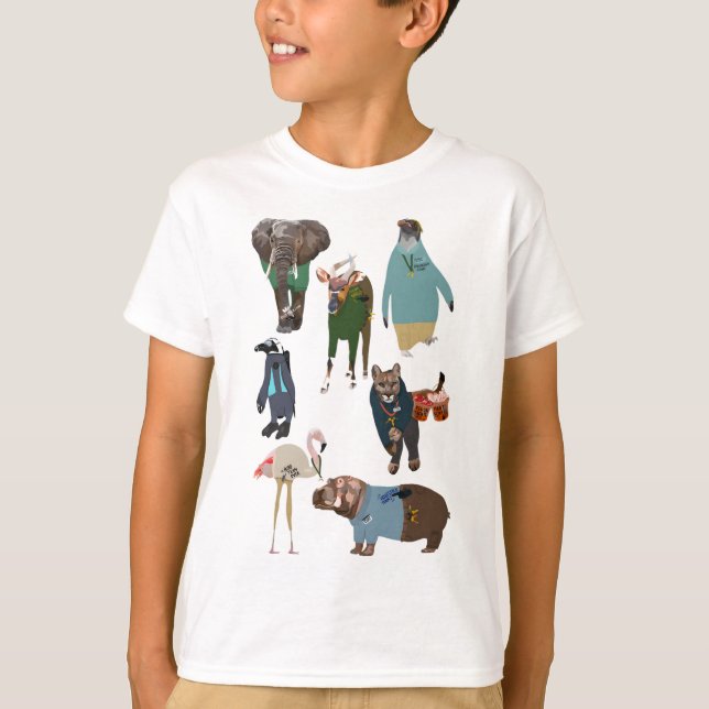 Djur som Zookeepers T Shirt (Framsida)