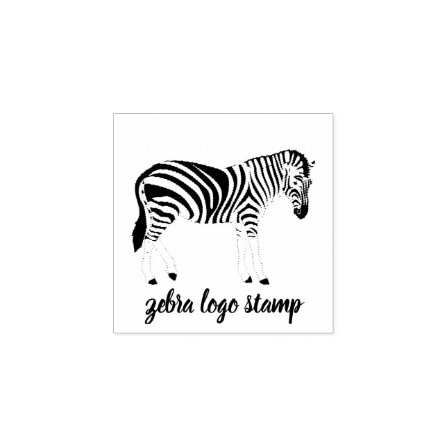 Djur Svart Zebra Stämpel (Tryck)