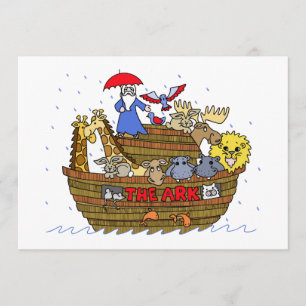 Djur två med två på Noahs Ark Inbjudningar