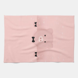 Djur vid Rosa Gris Cute Farm Animal Kökshandduk