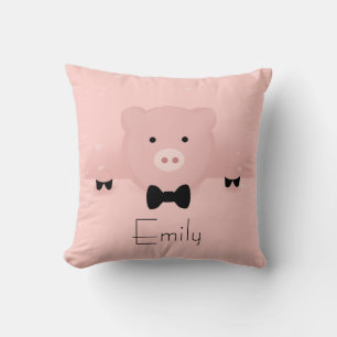 Djur vid Rosa Gris Cute Farm Animal Kudde