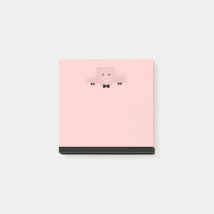 Djur vid Rosa Gris Cute Farm Animal Post-it Block