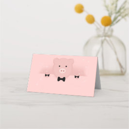 Djur vid Rosa och vid Finare vid Gris Cute Farm An Placeringskort