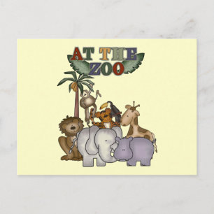 Djur vid Zoo Tshirts och Gifts Vykort