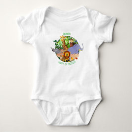 Djur Vilda Ett Dschungel grönska safari För barn T Shirt