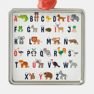 Djura ABCs - alfabet Julgransprydnad Metall