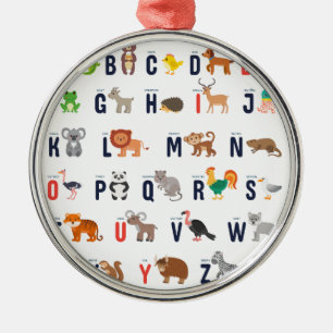 Djura ABCs - alfabet Julgransprydnad Metall