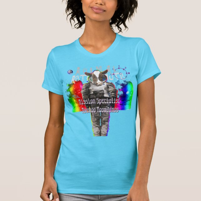 Djura astronaut i ko för tee (Framsida)