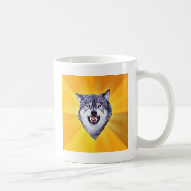 Djura internet Meme för kuragevargrådgivning Kaffemugg (Höger)