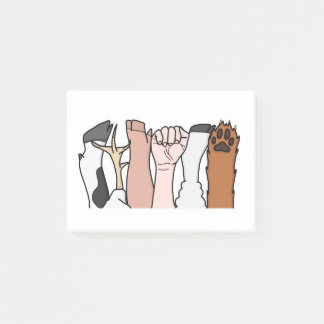 Djura jämställdhetnävar post-it block